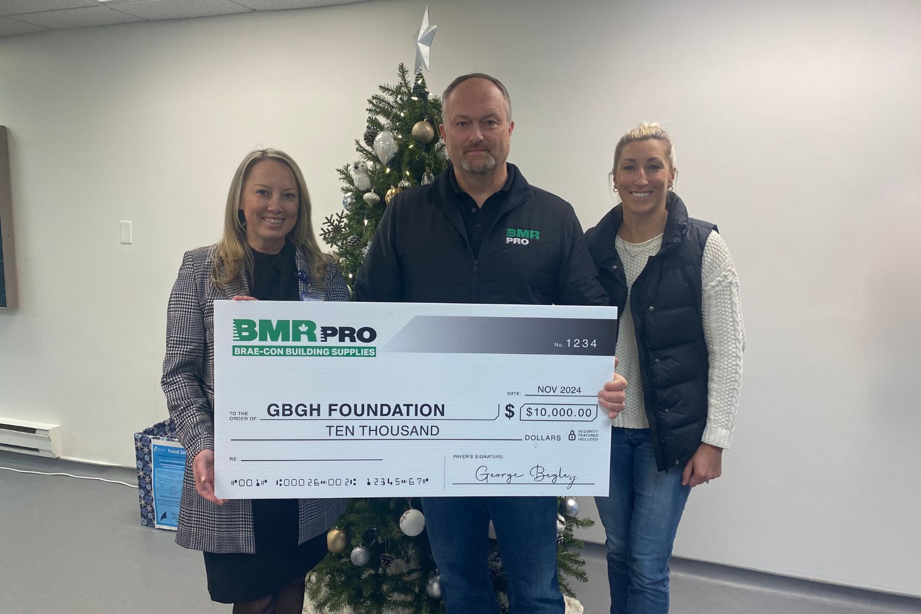 BMR Pro Cheque Presentation