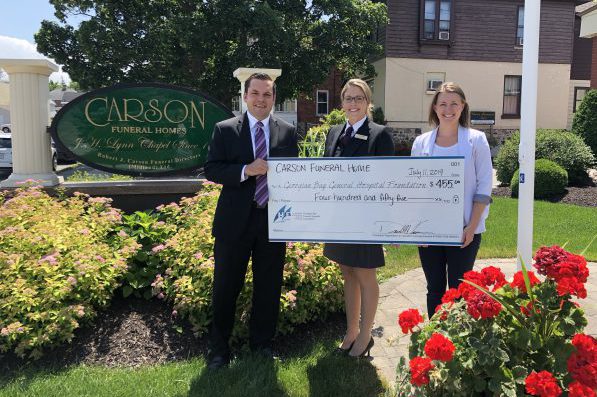 Carson Funeral Home shows big community spirit with donation to GBGH!