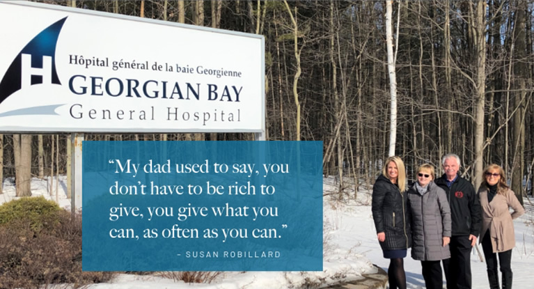 "My dad used to say, you don't have to be rich to give, you give what you can, as often as you can." - Susan Robillard