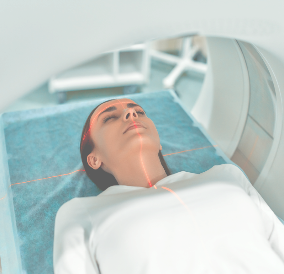 Woman in a MRI machine