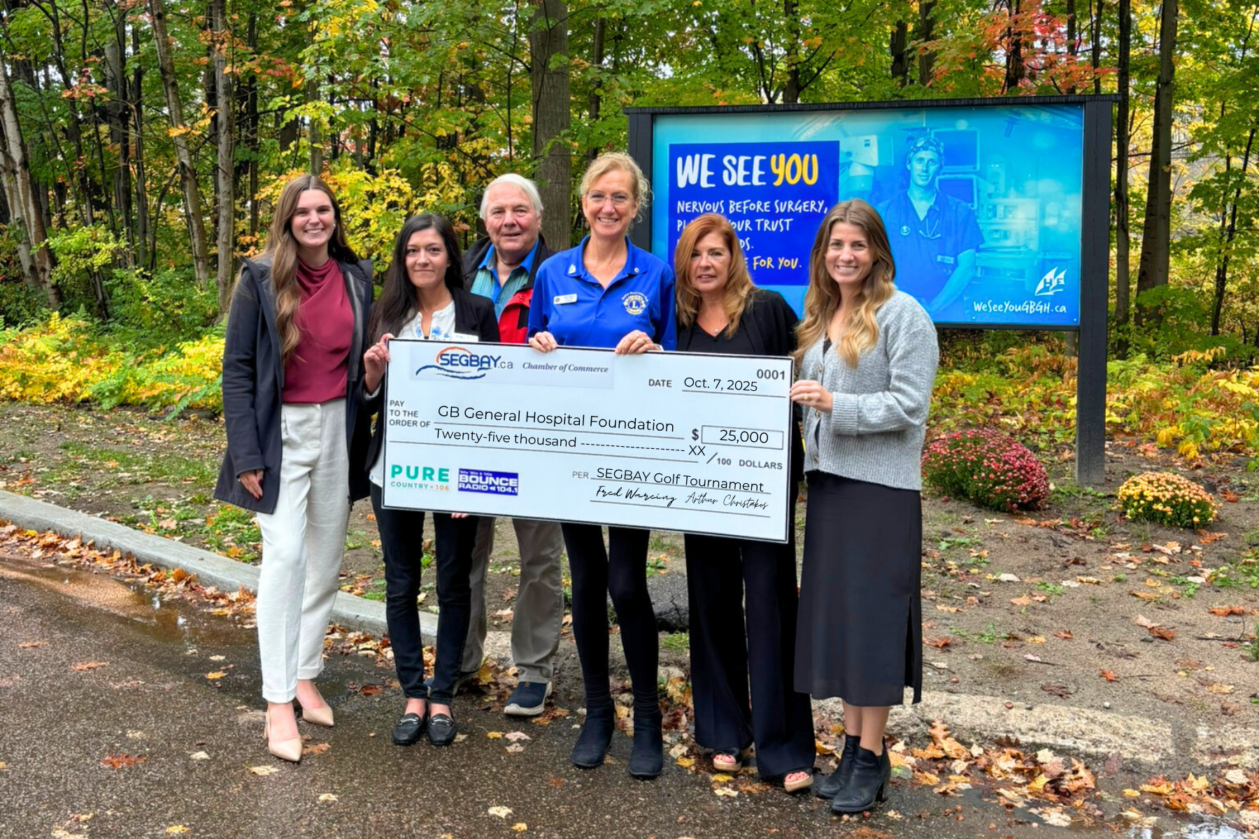 SEGBAY Golf cheque present 2 2025