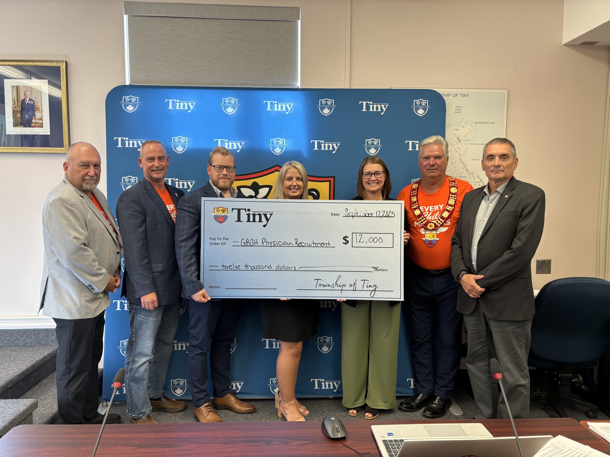 Tiny Township cheque present sept 2025