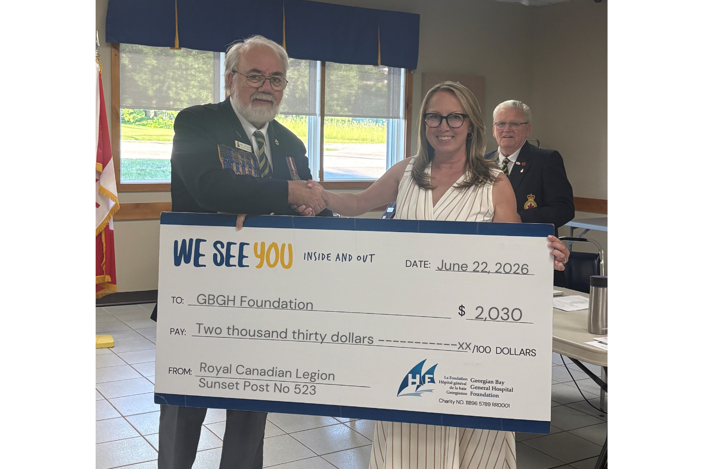 Victoria Harbour Legion Cheque Photo_media