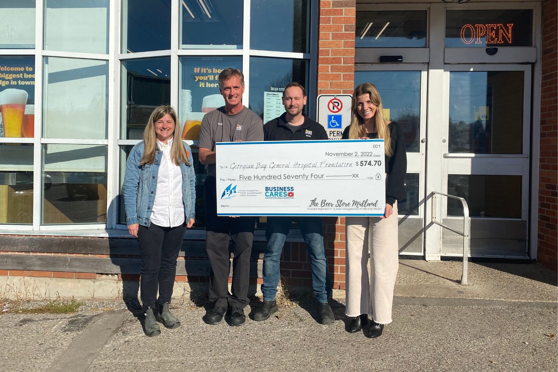 The Beer Store Midland – Business Cares Donation!