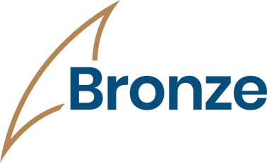 The word Bronze with a brown sail shape beside it
